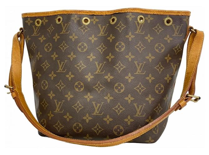 Louis Vuitton Monogram Petit Noe Shoulder Bag Brown