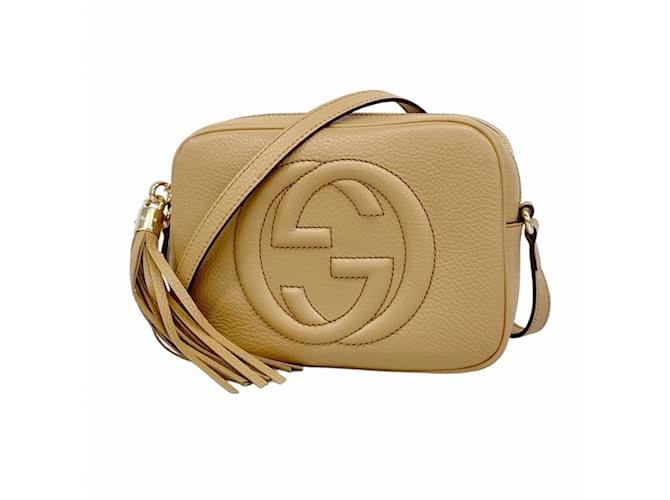 Gucci Soho Shoulder Bag Beige Leather ref.2389703 - Joli Closet