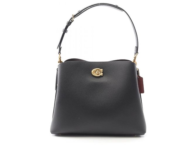 Coach Willow Leather Shoulder Bag Black ref.JC2392955 (Sold) - Joli Closet