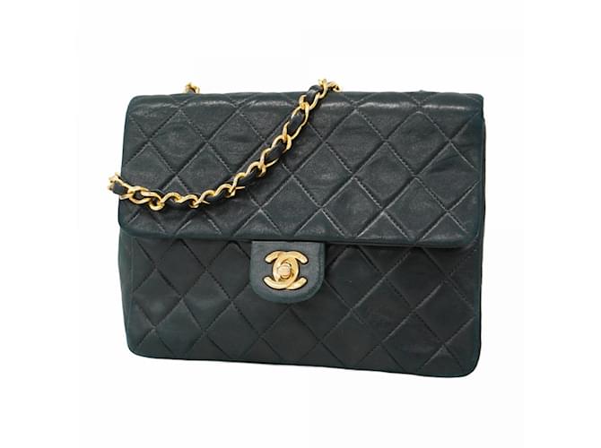 シャネル★ Chanel Mini Matelasse Shoulder Bag Black Leather ref.JC2396648