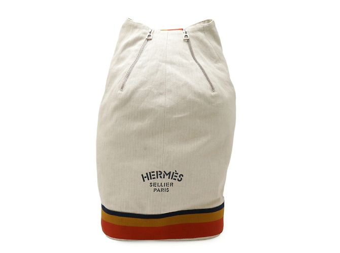 HERMES Cavalier Navy Orange Yellow Cotton Backpack HERMES Cavalier Navy Orange Yellow Cotton Backpack | eBay main image 3
