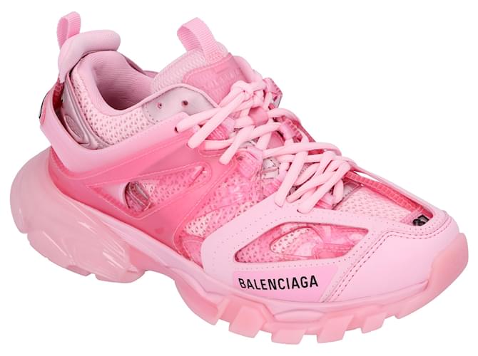 Balenciaga Track Clear Sole Pink Plastic Polyurethane