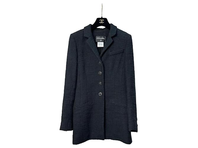 Long Tweed Jacket ロングツイードジャケット ブラック　38 Amazon.com: Floerns Women's Plus Size Elegant Long Sleeve
