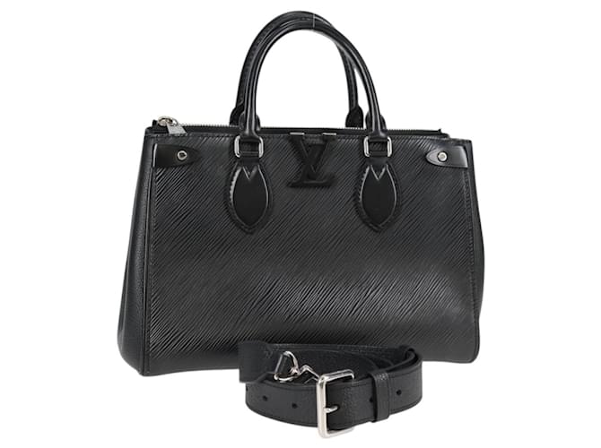 Bag Bolsas Lv Negras LOUIS VUITTON Epi Grunel Tote PM Bolsa Tote