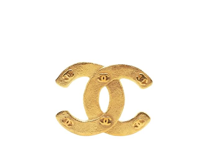 Vintage Chanel Coco Mark Brooch Golden Gold-plated - Main Image