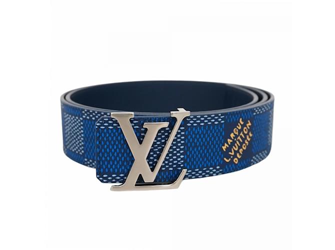 Belt Ceinture Lv Bleu Ceinture LV Initial Damier Louis Vuitton