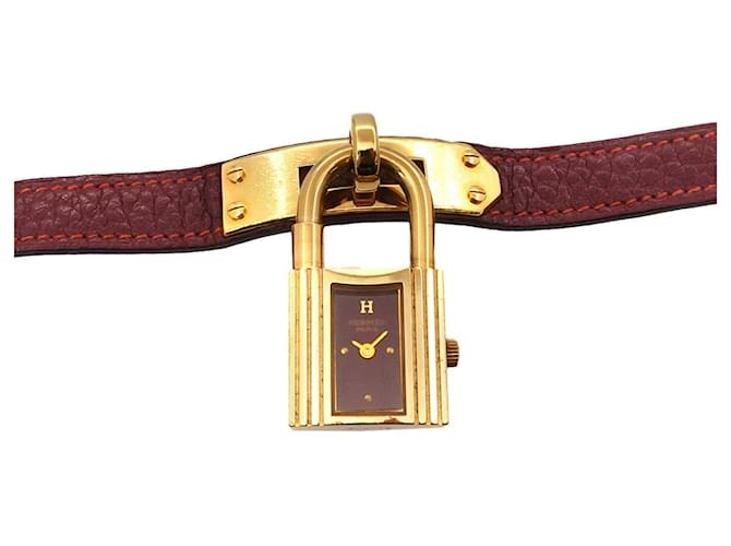 Hermes Carre H Gold Hermes H Uhr Heure H Watch, Mini Model, 21 Mm