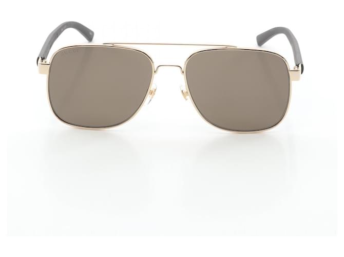 Lunettes de soleil en métal Gucci GG0422S-003 Doré Métallisé ref