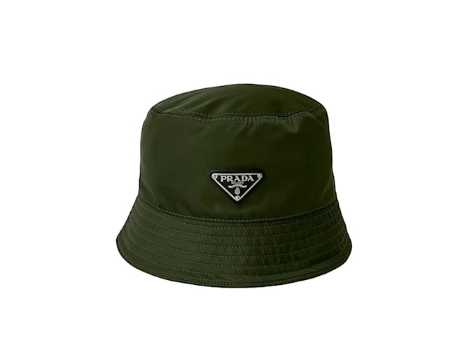 Prada Re-Nylon Bucket Hat Khaki Cotton Polyamide ref.2413923