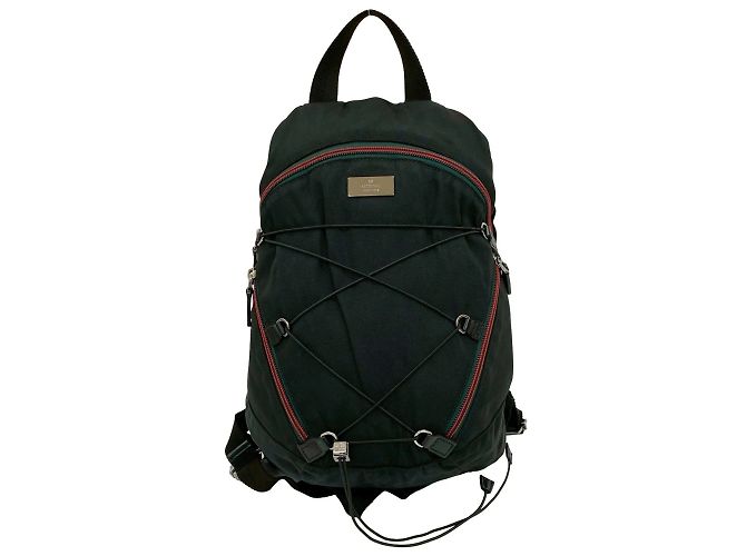 Gucci Sherry Backpack Leather Black GUCCI Gucci Backpack Sherry Line 630918 Black Canvas Leather  main image 4
