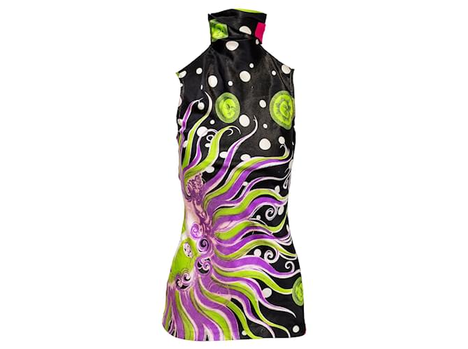 Gianni Versace Printed Dress - '90s Multiple colors Silk ref.JC2427696  (Sold) - Joli Closet