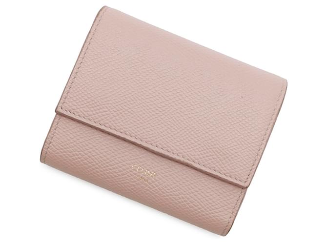 Céline Celine Small Trifold Wallet Pink Leather Joli