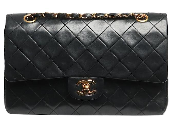 Double Flap Buy Used Chanel Bag Chanel Black Vintage 1986 Medium