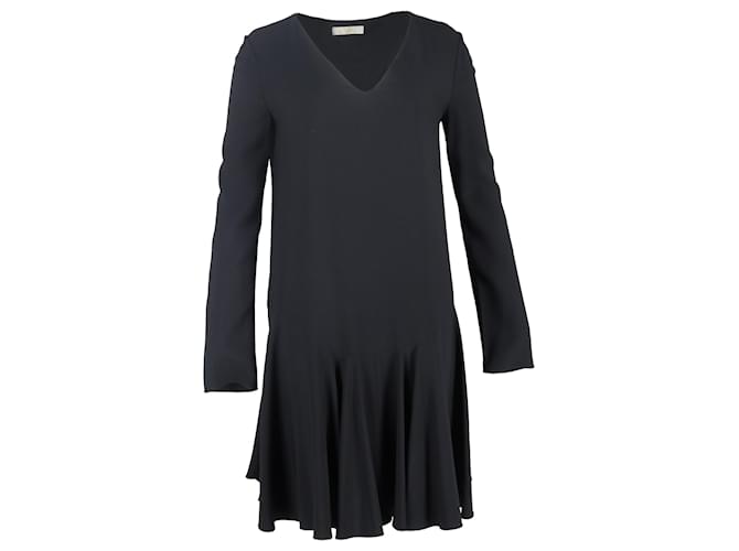 Chlo Drop Waist Knee-Length Dress in Black Acetate Cellulose fibre  ref.JC2432415 (Sold) - Joli Closet