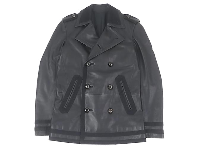 Louis Vuitton Chester coat Cowhide Coat Black Leather