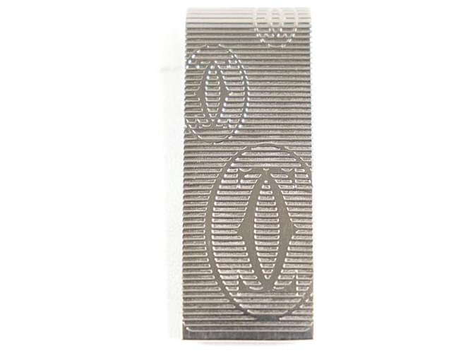 Cartier Happy Birthday 2C Decor Logo Engraved Bill Clip Silvery Metal ...