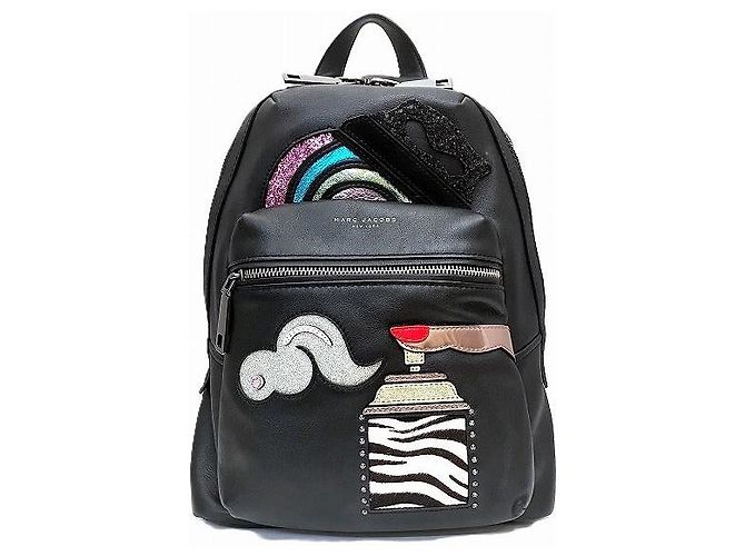 Marc Jacobs Julie Verhoeven Collaboration Leather Backpack Black 