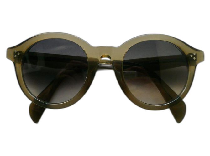 Céline CELINE Bevel Round Sunglasses - Khaki, almost new  display picture 1