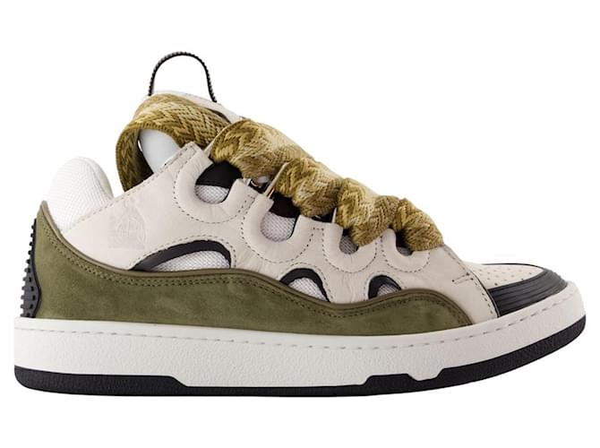Curb Sneakers - Lanvin - Synthetic - White/Khaki ref.JC2449523
