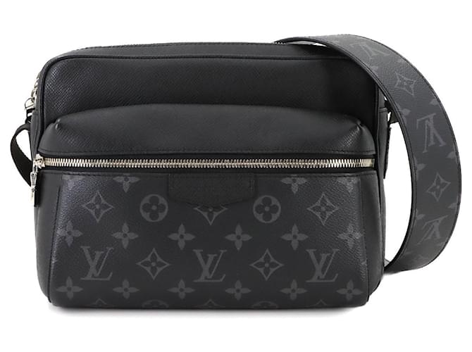 Louis Vuitton Taiga Rama Outdoor PM Shoulder Bag Black Leather