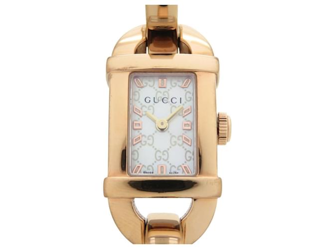 Gucci 6800L Pink Gold Shell Dial Stainless Steel Watch ref.2454554