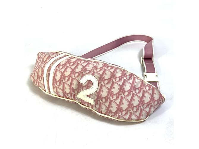 Christian Dior Trotter No. 2 Shoulder Bag Pink White Nylon Christian Dior Trotter No. 2 Shoulder Bag Pink White Nylon