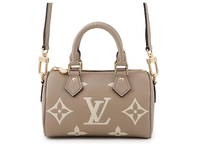 Bolso de mano Nano Speedy Monogram Empreinte Louis Vuitton Castaño