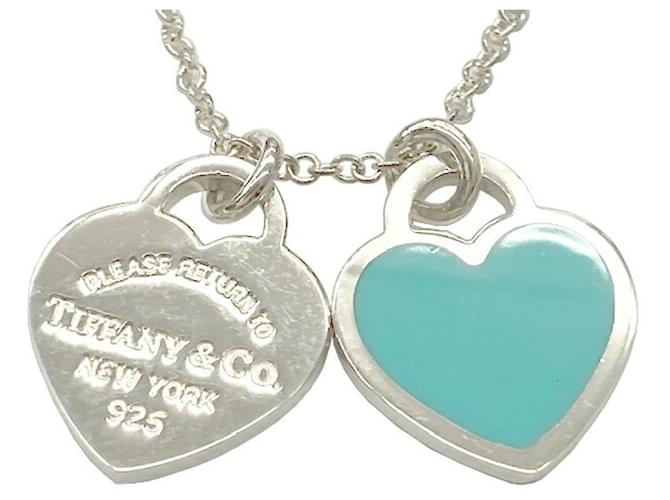 Tiffany & Co. Return to Heart Necklace Silvery Blue Silver ref
