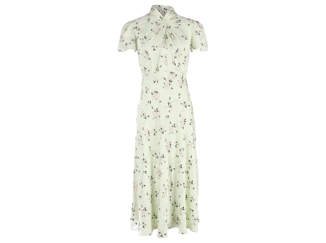 Self portrait Self-Portrait Twist-Front Floral-Print Midi Dress in Mint Green Viscose Cellulose fibre ref.JC2461520 (Sold) - Joli Closet Self portrait Self-Portrait Twist-Front Floral-Print Midi Dress in Mint Green Viscose Cellulose fibre ref.JC2461520 (Sold) - Joli Closet