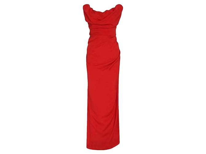 Vivienne Westwood Ginnie Pencil Maxi Dress Red Polyester ref.2462823 - Joli Closet Vivienne Westwood Ginnie Pencil Maxi Dress Red Polyester ref.2462823 - Joli Closet
