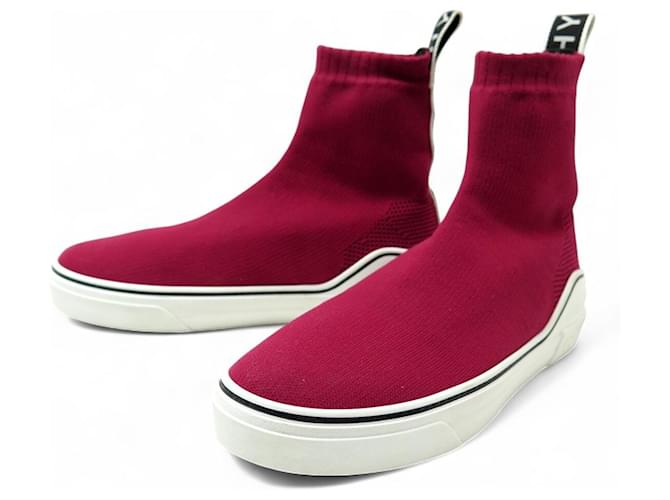 GIVENCHY GEORGE V SOCK MID SNEAKER BE000DE077 39 SHOES Dark red