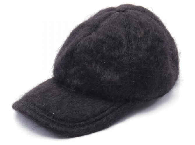 NWT GUCCI MOHAIR-BLEND BASEBALL CAP SZ S BLACK 100% Authentic NWT GUCCI MOHAIR-BLEND BASEBALL CAP SZ XS BLACK 100  main image 4