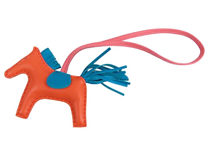 Hermès Orange Milo Lambskin GriGri Rodeo Bag Charm PM Leather ref