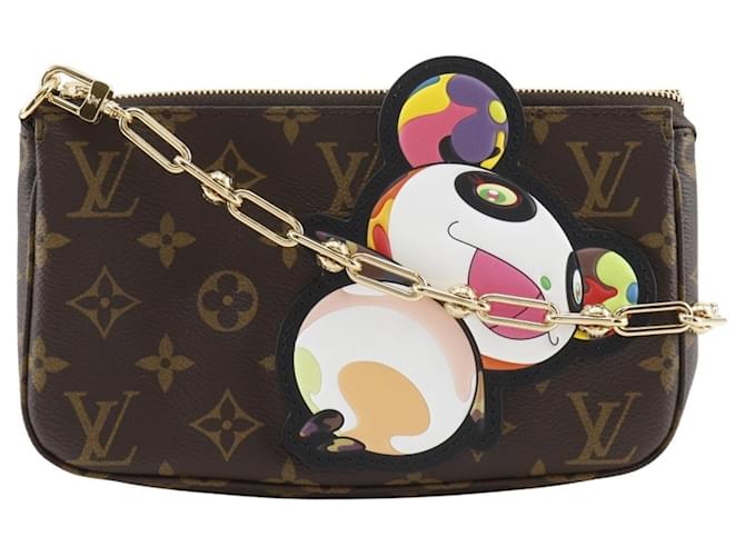 Louis Vuitton LVxTM Pochette Accessories Shoulder Bag Brown Patent