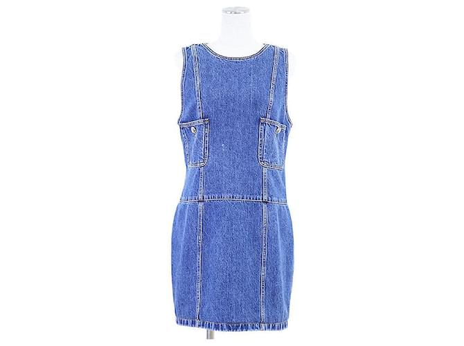 white christmas dresses Chanellica Denim Detail Sweater Dress Small main image 0