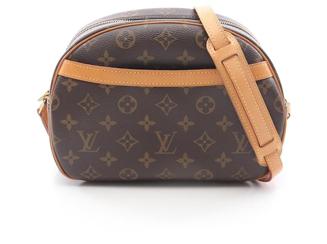 Bolsa de Ombro Monogram Blois da Louis Vuitton Marrom Couro Lona