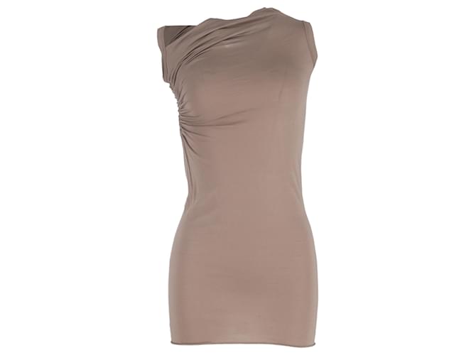 Rick Owens Draped Mini Dress in Brown Cotton Red ref.JC2492499 (Sold) -  Joli Closet