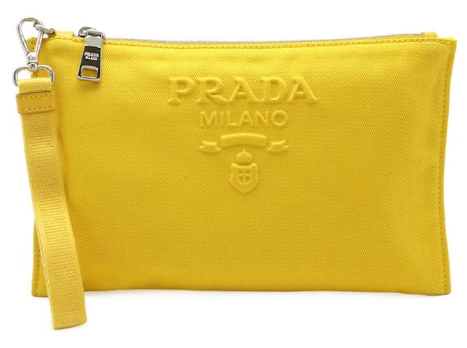 prada ポーチ　クラッチ　2012 イエロー　pouch clutch prada ポーチ クラッチ 2012 イエロー pouch clutch Prada