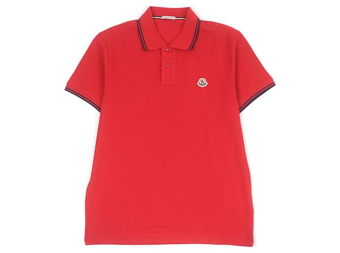 Moncler MAGLIA POLO MANICACORTA Cotton Polo Shirt Red ref