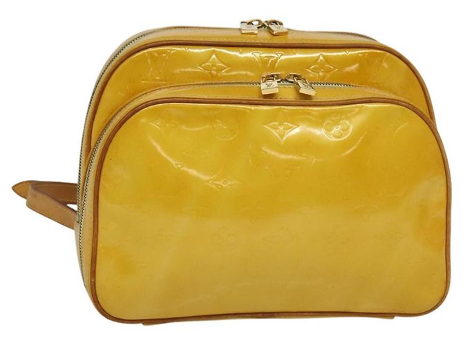 LOUIS VUITTON Monogram Vernis Marley Backpack Yellow M91040  display picture 3