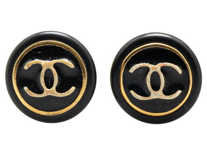 Boucles D'oreilles Vintage à Clips En Plastique - Occasion - Bijou Rétro
