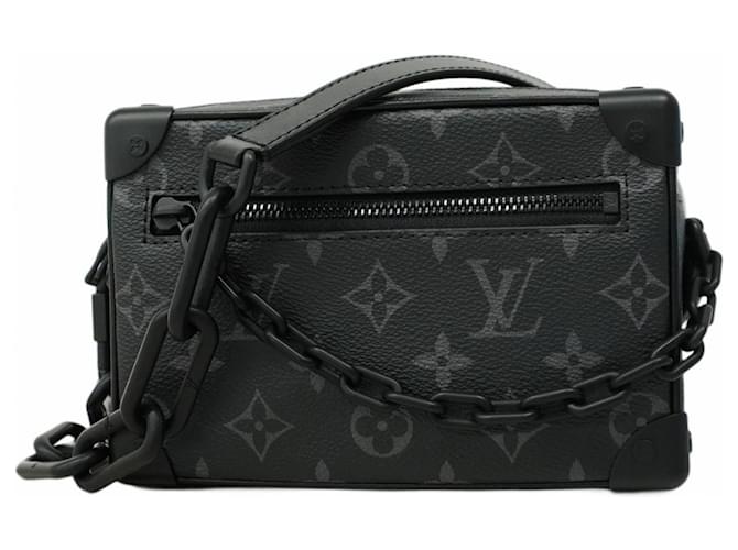 Louis Vuitton Monogram Eclipse Mini Soft Trunk Shoulder Bag Black