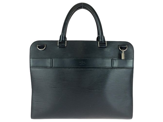 Louis Vuitton Epi Bassano GM Briefcase Black Leather ref.JC2504845 
