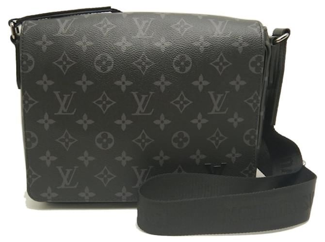 Louis Vuitton Monogram Eclipse District PM Shoulder Bag Black Louis Vuitton Monogram Eclipse District PM Shoulder Bag Black