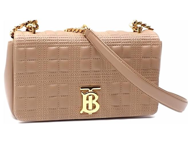 Burberry Small Quilted Chain Shoulder Bag Camel Leather ref