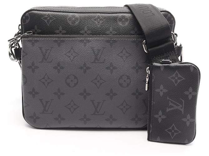 Louis Vuitton Trio Messenger Monogram Shoulder Bag Black Grey