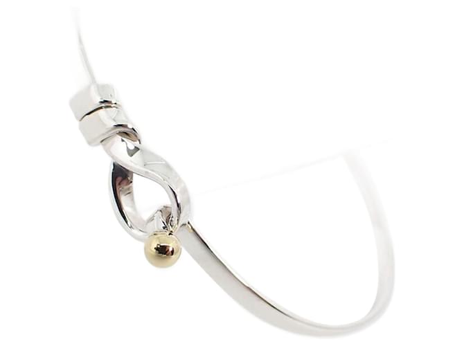 Tiffany & Co Tiffany 925 750 Hook & Eye Bangle Silver Yellow gold