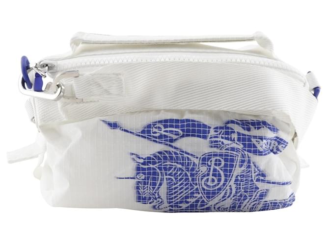 Burberry ML Duffle XS Nylon Shoulder Bag White Blue