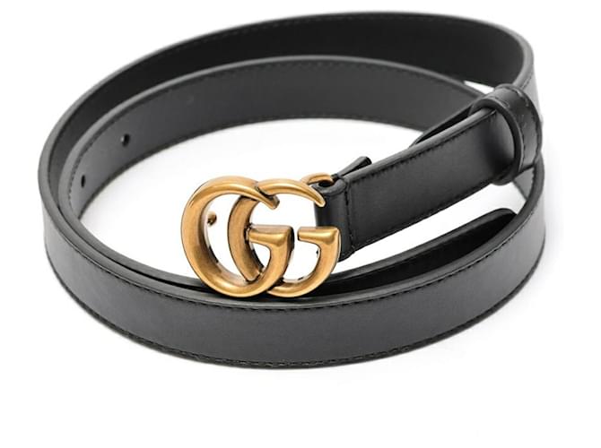 Gucci Double G Buckle Leather Belt Black Joli Closet