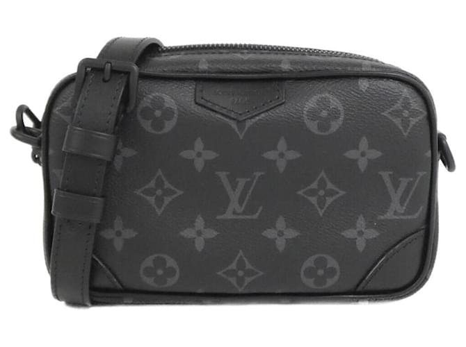 Louis Vuitton Monogram Eclipse Trocadero Shoulder Bag Black Cloth